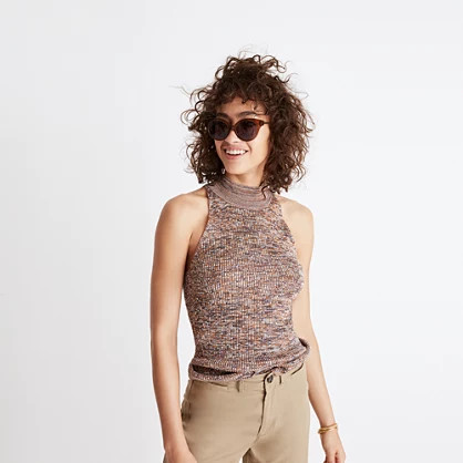 Marled Mockneck Sweater Tank | Madewell