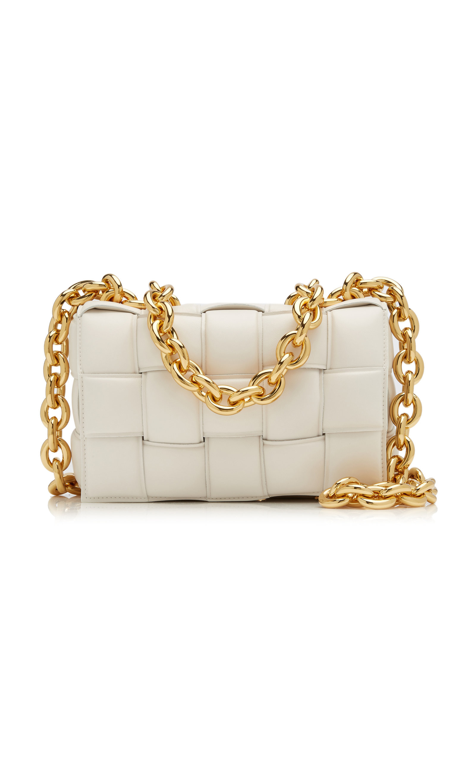 Bottega Veneta - The Chain Padded Cassette Leather Bag - White - OS - Moda Operandi | Moda Operandi (Global)