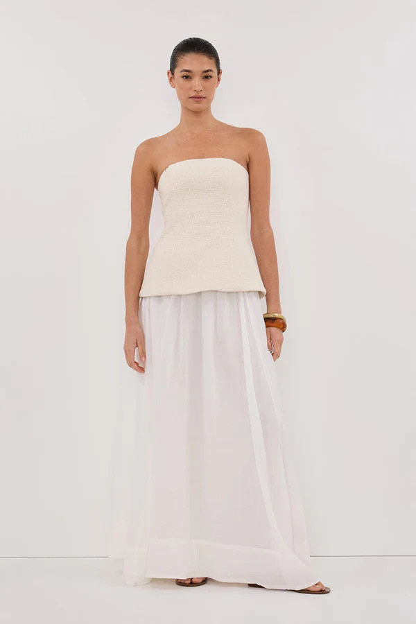 NIA NATURAL STRAPLESS TOP | DISSH