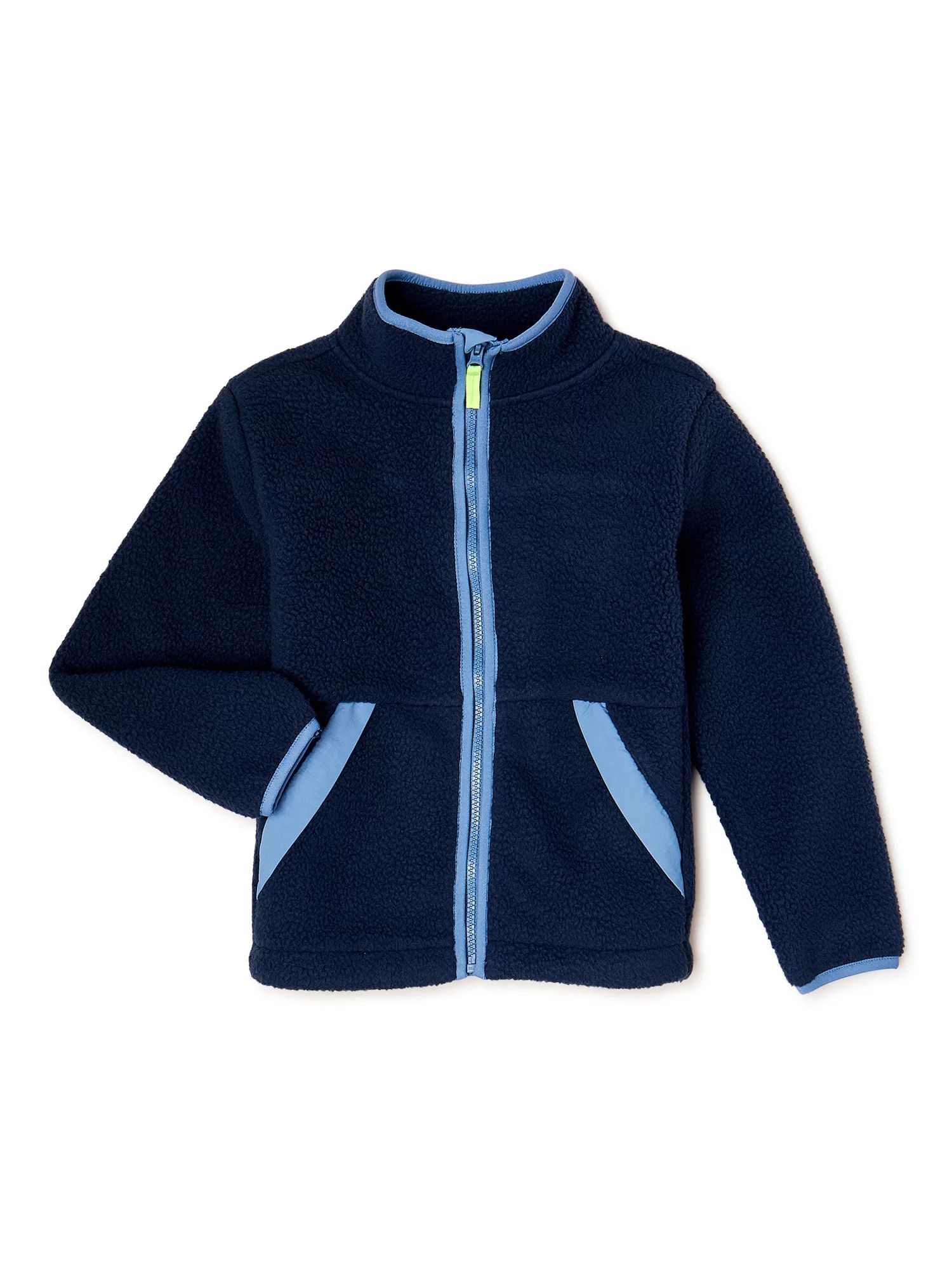 Swiss Tech Boys Matching Family Faux Sherpa Full Zip Jacket, Sizes 4-18 & Husky - Walmart.com | Walmart (US)