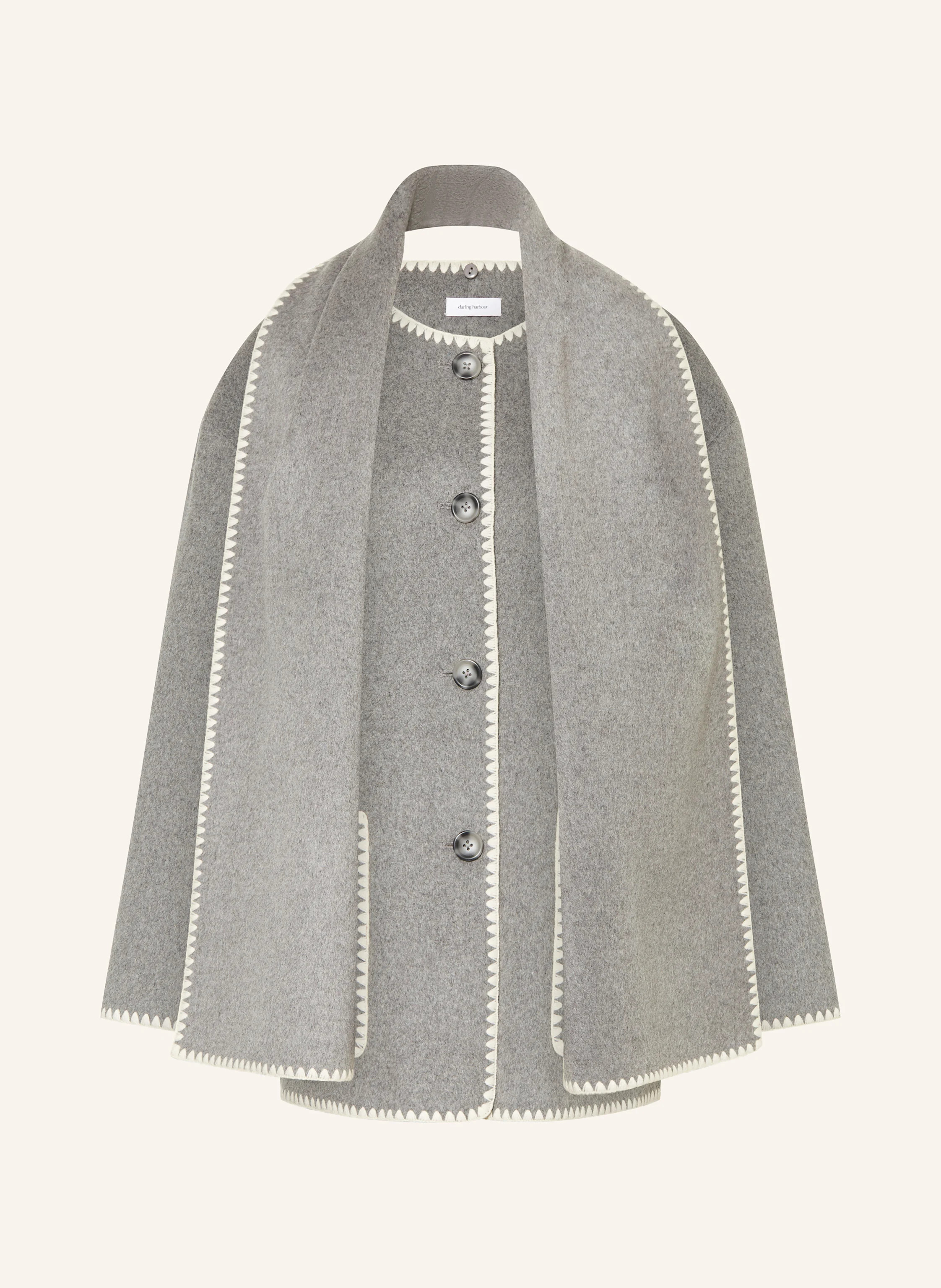 darling harbour Jacke mit abnehmbarem Schal in light grey | Breuninger (DACH)