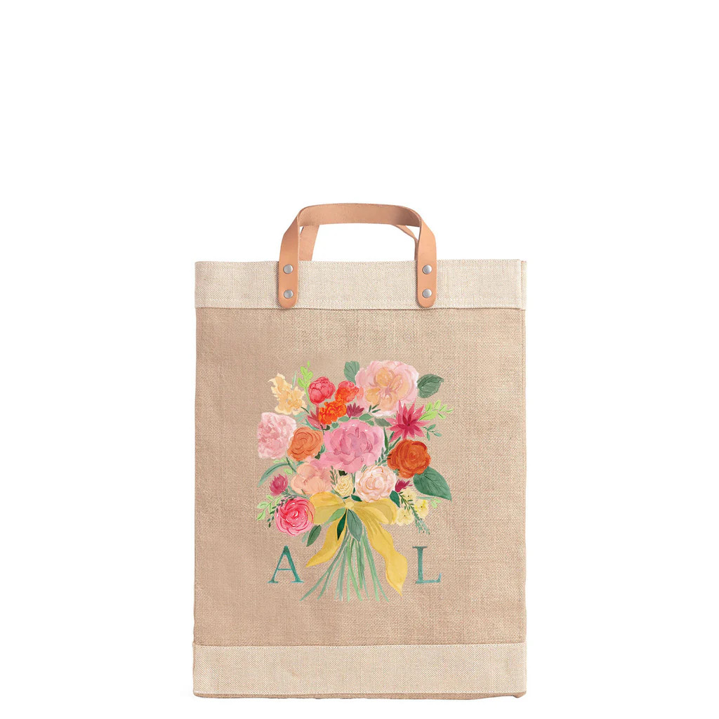 Market Bag in Natural Bouquet by Amy Logsdon | Apolis
