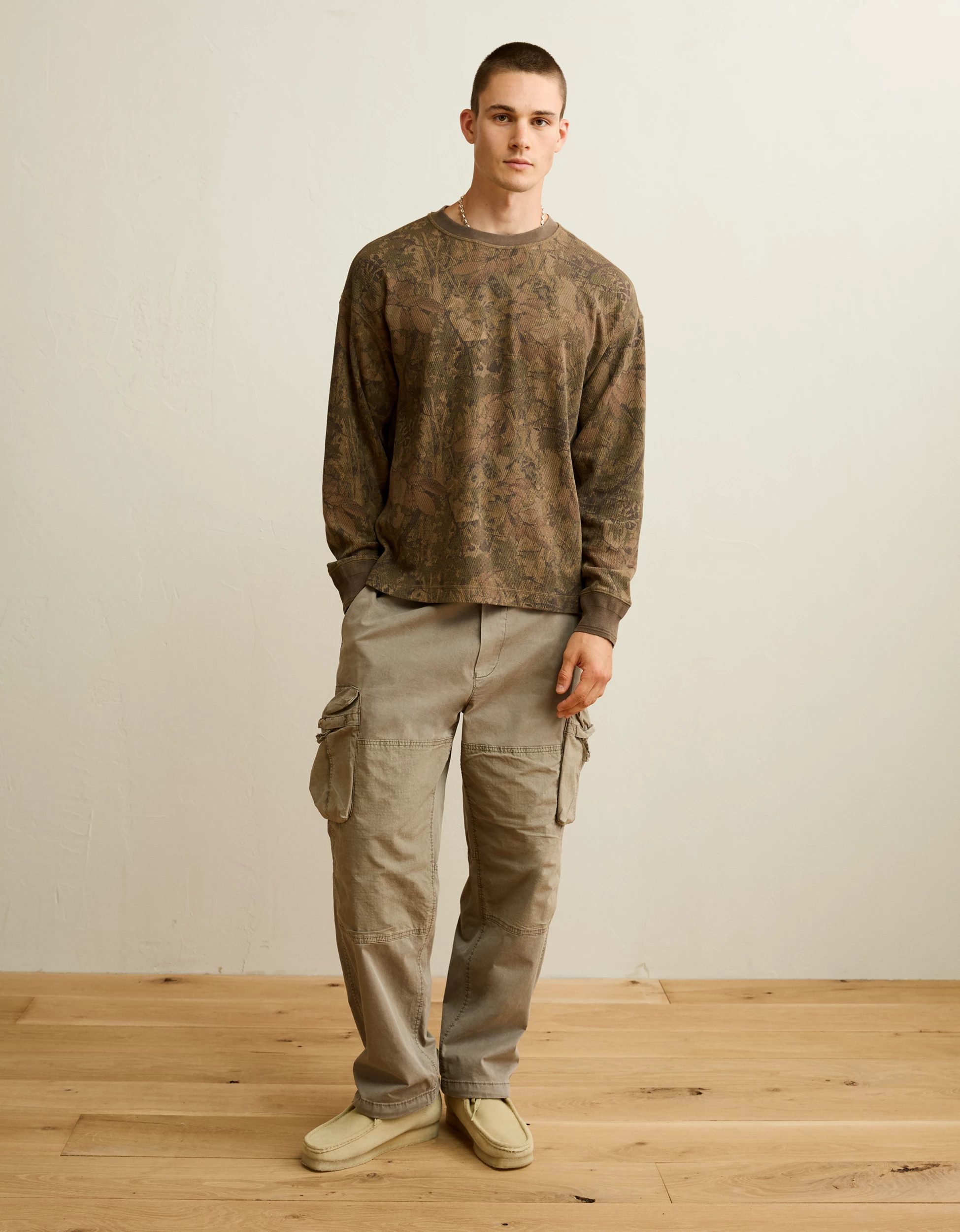 AE Boxy Fit Garment-Washed Thermal Shirt | American Eagle Outfitters (US & CA)