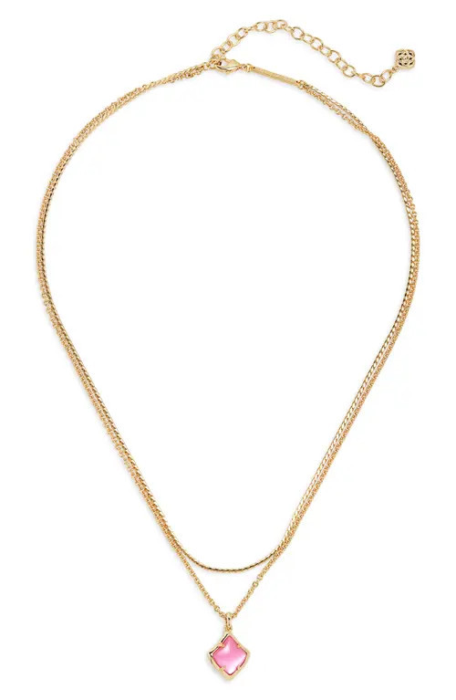 Kendra Scott Joelle Pendant Layered Necklace in Gold Azalea Illusion at Nordstrom | Nordstrom