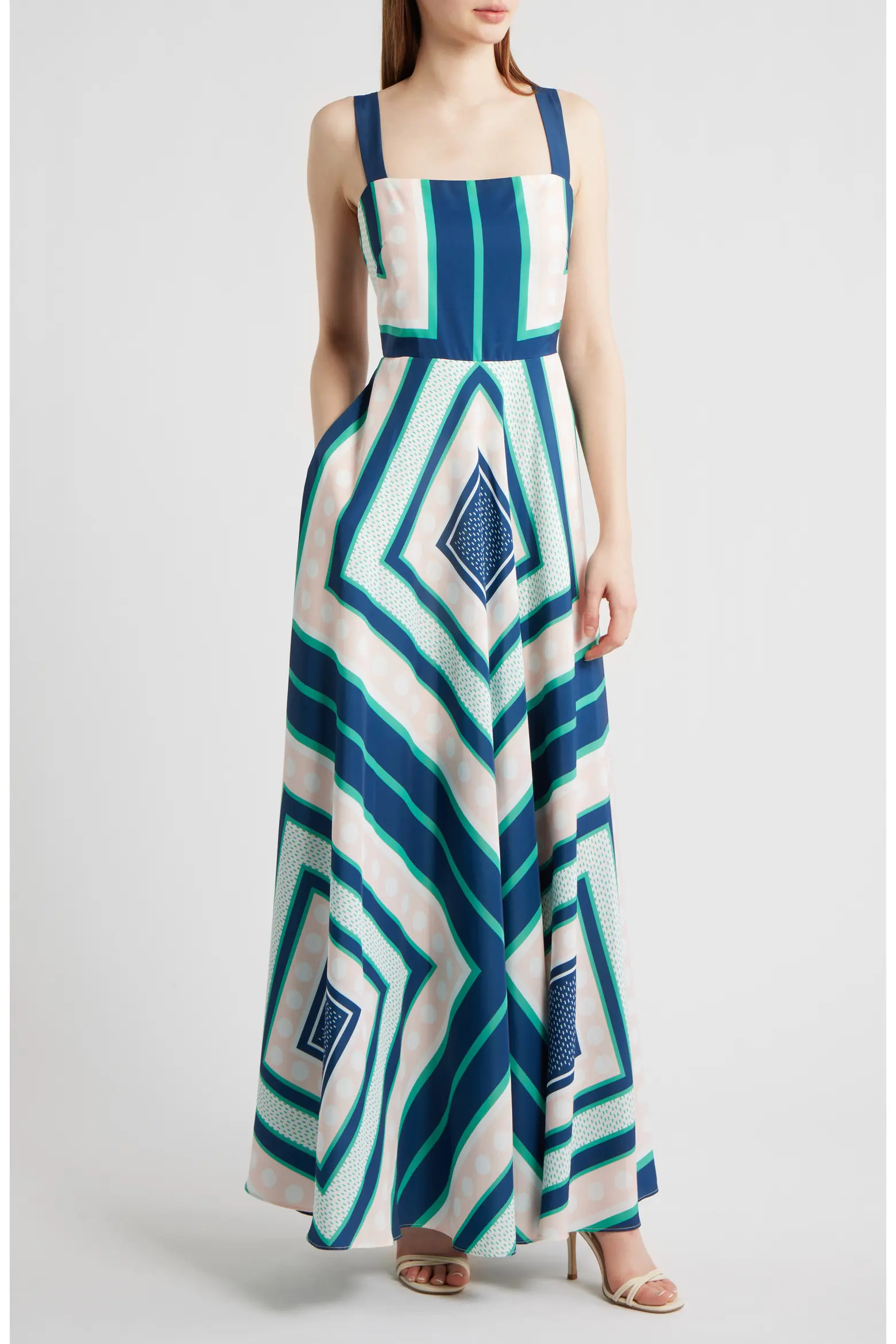 Eliza J Geometric Maxi Sundress (Women) | Nordstrom | Nordstrom