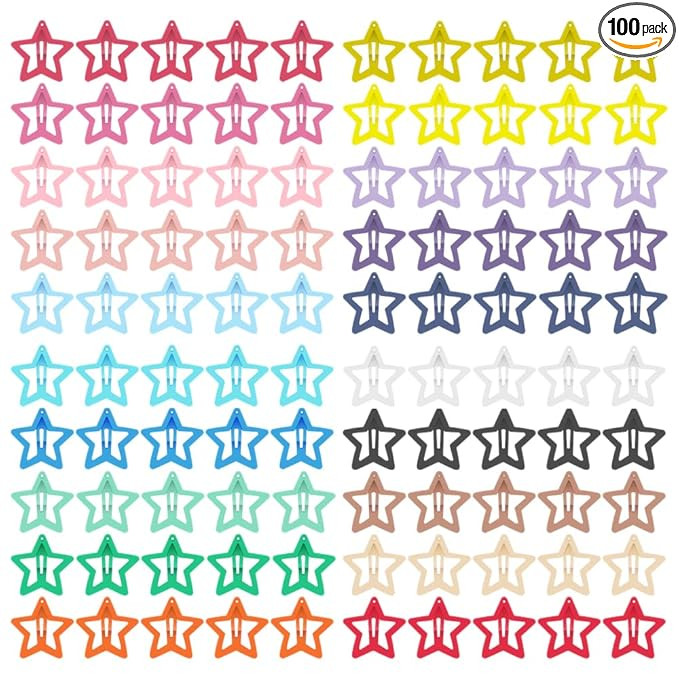 ECADY 100-Piece Metal Snap Hair Clips for Girls, Toddlers, and Kids - Perfect for Fine Hair, Thic... | Amazon (US)