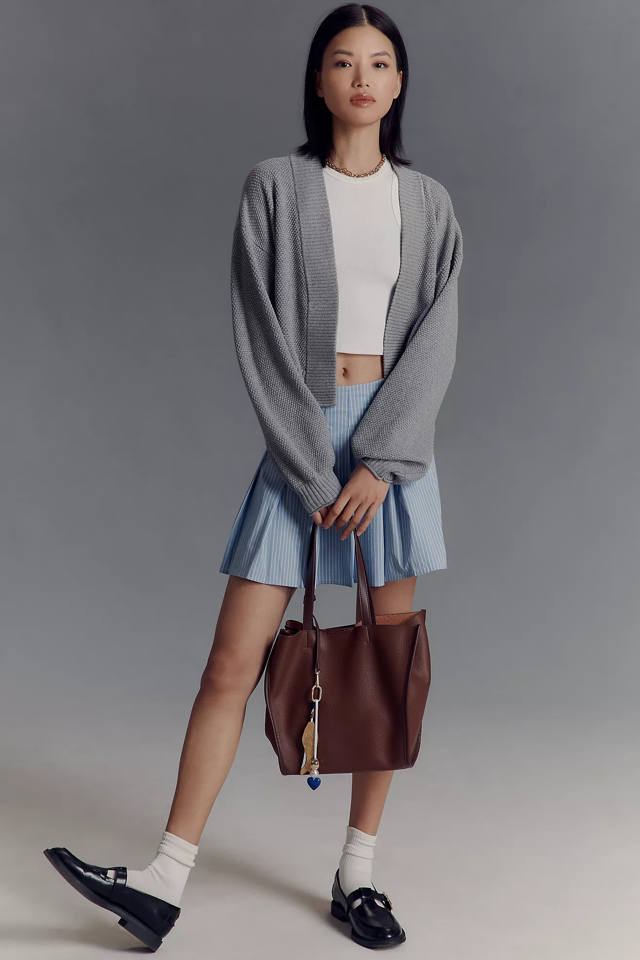 Flat White Livvy Waffle Knit Cardigan Sweater | Anthropologie (US)