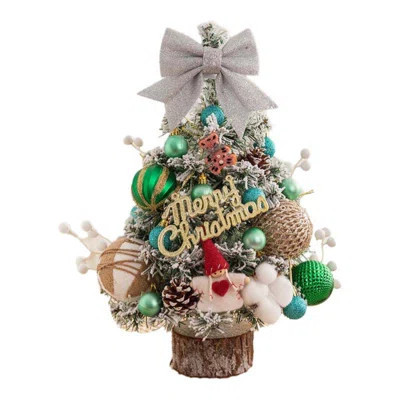 18 Inch Snowy Mini Christmas Tree With LED Lights, Small Xmas Tabletop Tree With Christmas Ornaments, Artificial Desktop Xmas Tree, Best DIY Christmas | Wayfair North America
