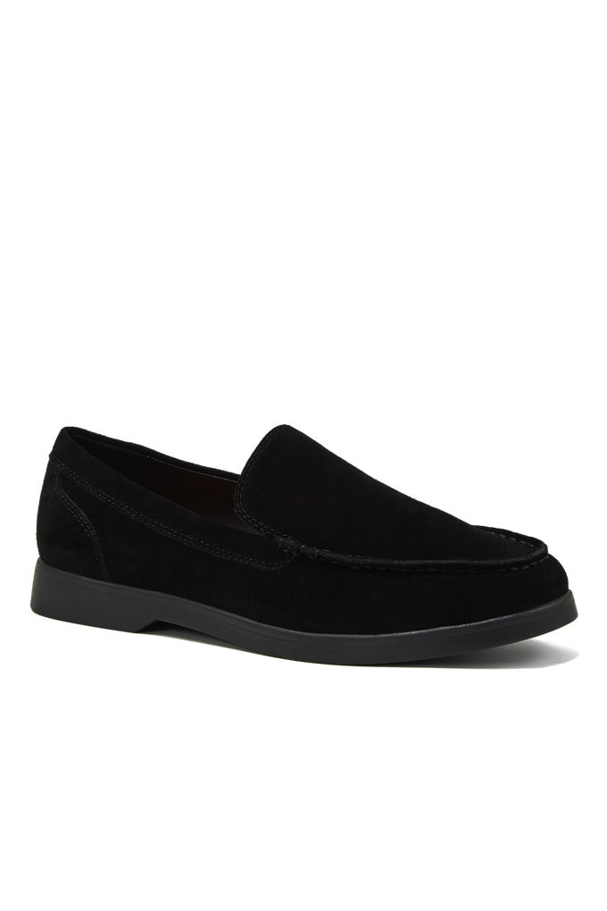 Men's Essential Suede Loafers - Lands' End - Black - 9 | Lands' End (US)