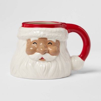 15oz Stoneware Santa Christmas Mug - Threshold™ | Target