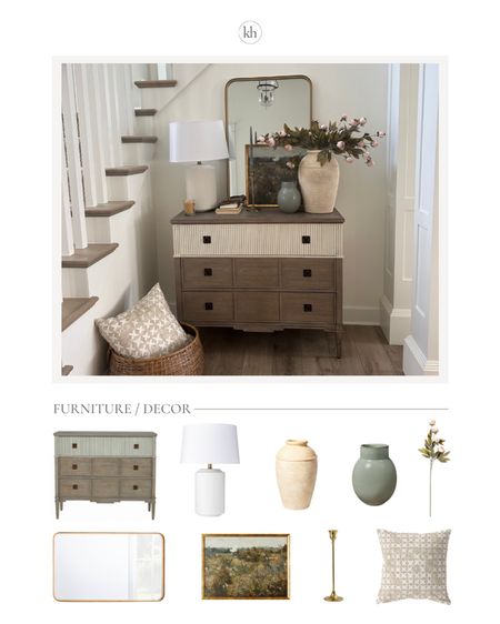 Affordable entryway refresh for spring! Almost all of these products are from Target and available to shop! 

Pillow—Jolie Marche 

Entryway, chest, mirror, lamp, wall art, home decor, vase, floral stems, pillow, target, Studio McGee 

#LTKstyletip #LTKFind #LTKhome