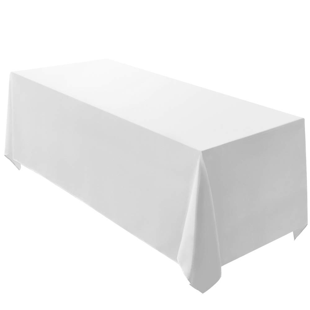 Surmente White Rectangle Tablecloth 90 x 132-inch Rectangular Polyester Table Cloth for Weddings,... | Amazon (US)
