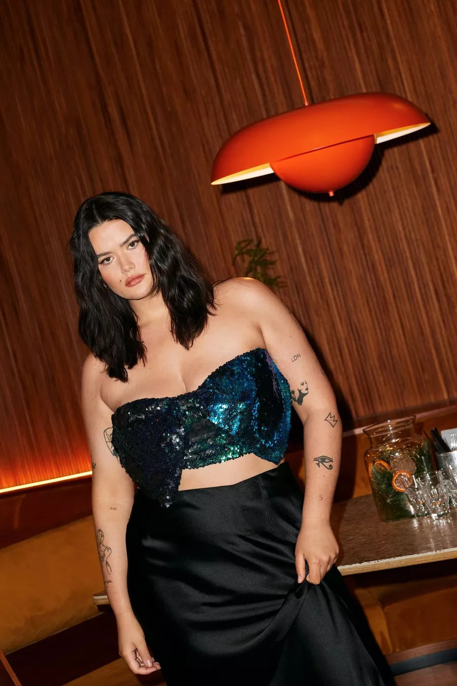 Plus Size Sequin Bow Detail Bandeau Top | Nasty Gal (US)