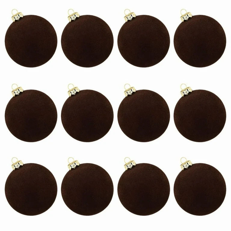 WBQ 12 Pcs Velvet Christmas Clearance Sales Balls Bulk Flocked Christmas Tree Ball | Walmart (US)
