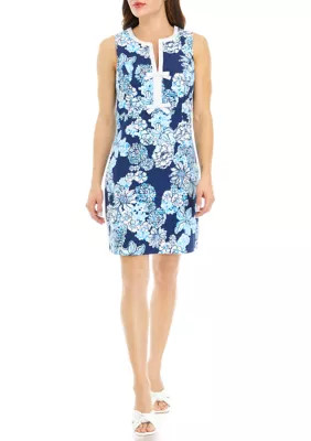 Lilly Pulitzer Women's Aria Stretch Shift Dress, Navy Blue, 2 | Belk