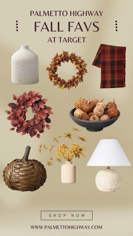 All I want to do today is go to Target and browse all the new fall decor! Ive gathered some Target pieces for you to see some new classic Fall pieces to add to your home! I love the simplicity of these pieces that add a little fall inspo without overdoing it. A small lamp for cozy lighting, a soft autumn throw blanket and some seasonal wreaths are all you need to feel the warmth of the season.

Target Fall | Fall Decor | Woven Pumpkins | Plaid | Cozy Autumn Decor | Fall Wreath

#target #targetdecor #wovenpumpkin #flannel #plaid #vase #artificialstem #wreath #targetfall 

#LTKhome #LTKSeasonal #LTKHalloween