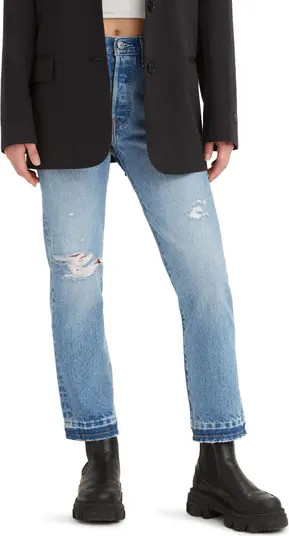 501® High Waist Crop Straight Leg Jeans | Nordstrom