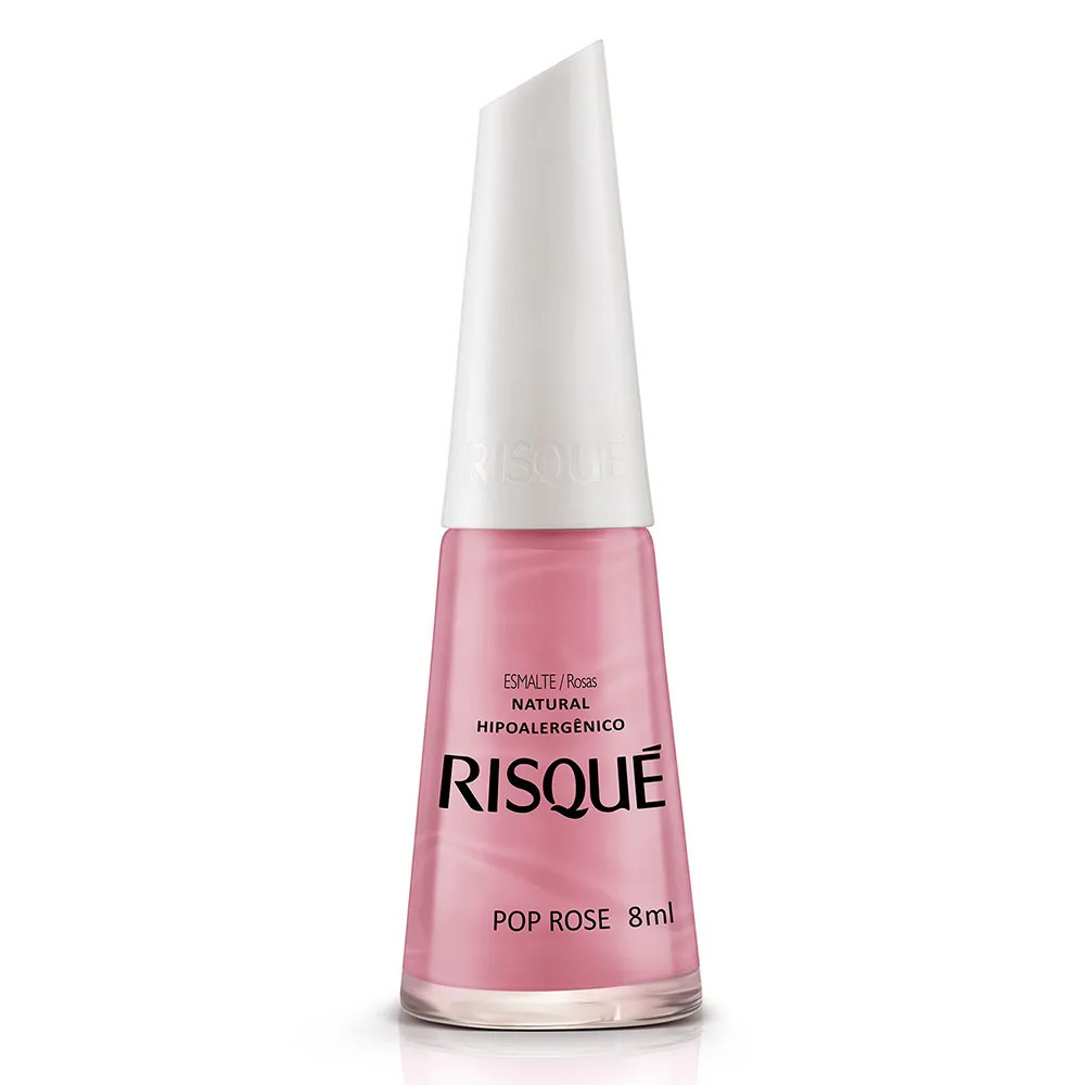 Esmalte Risqué Rosas Natural Pop Rosé 8ml 8822-1 | CompraCerta (BR)