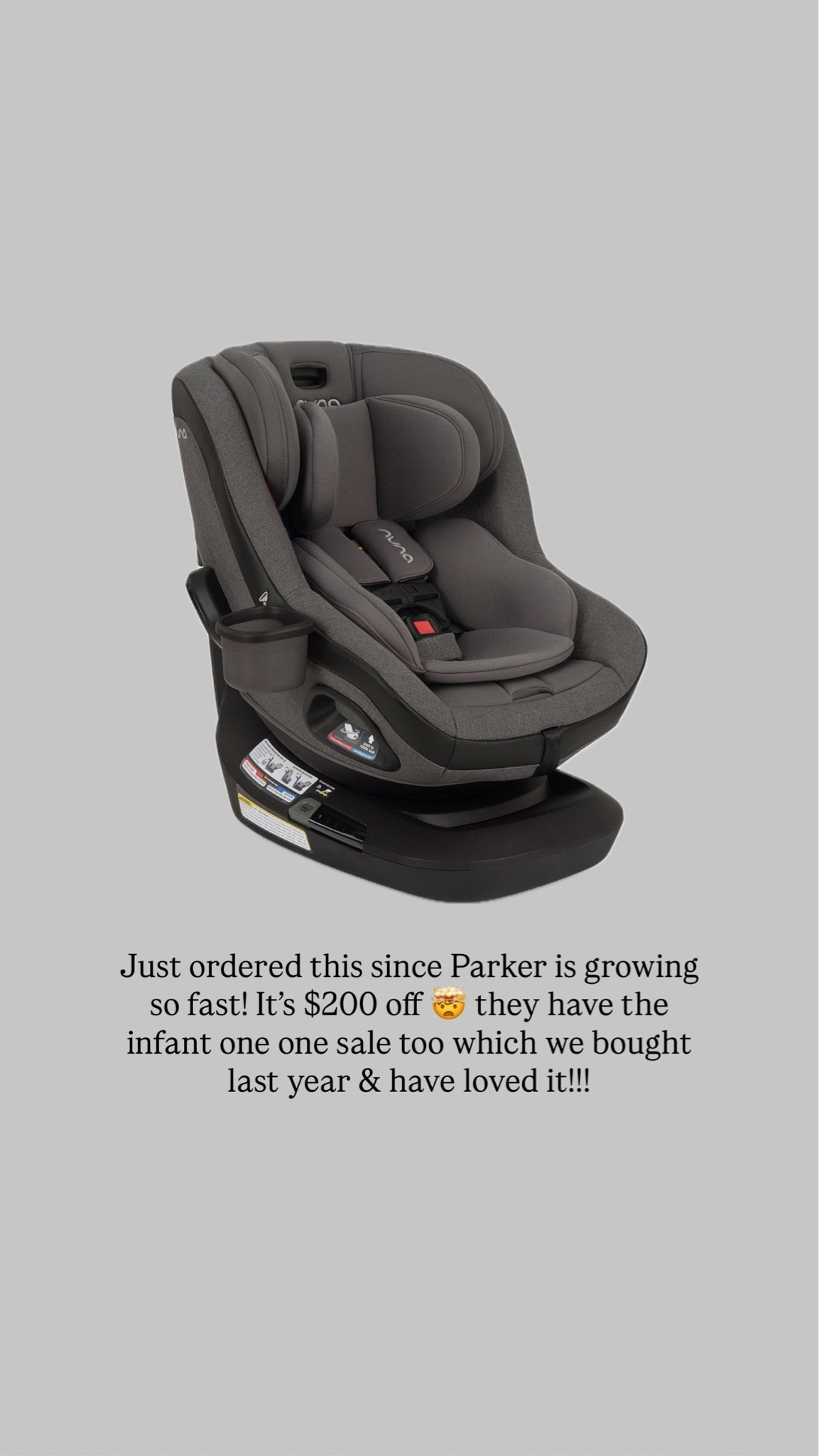 Car seat I ordered from the Nordstrom sale!