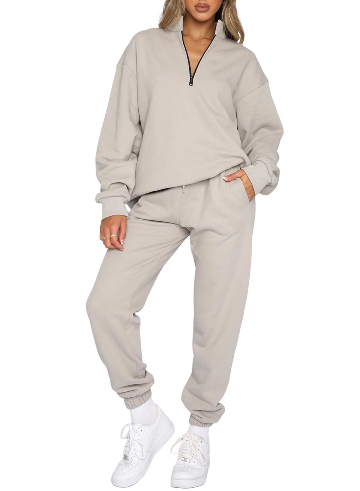 Aleumdr Women's Lounge Sets Long Sleeve Pullover Long Sweatpants Two Piece Outfit Tracksuit Sweat... | Walmart (US)