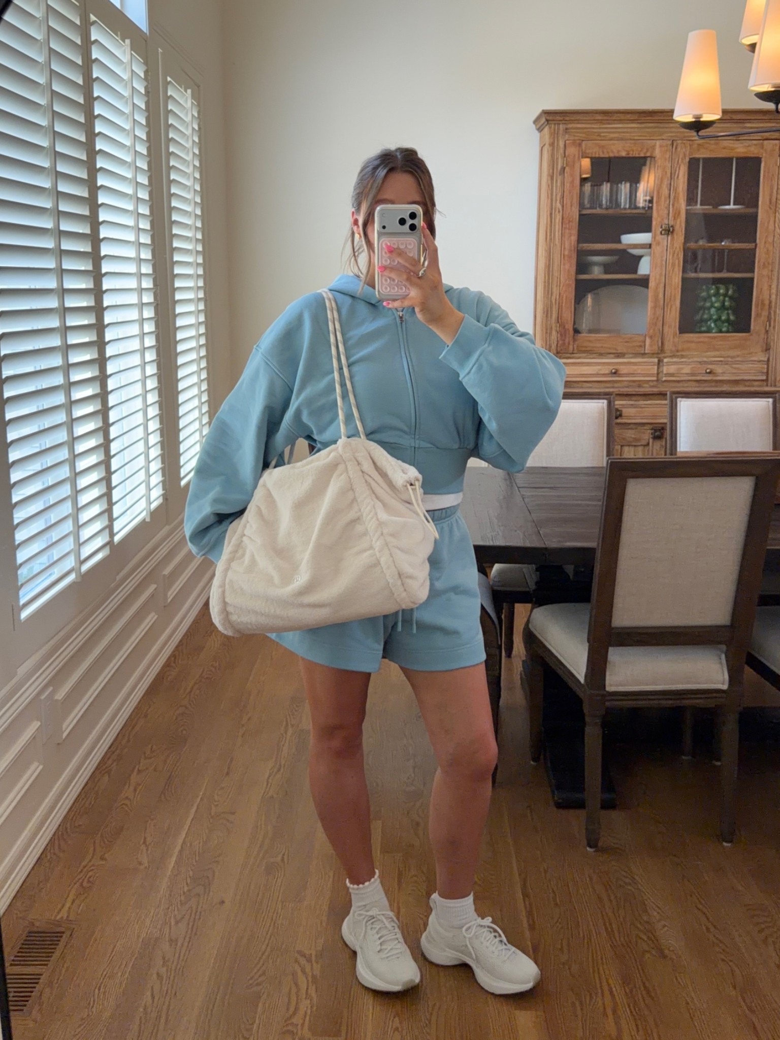 Obsessed with this French terry set!! Size large in shorts and jacket. Both run true to size with a slight oversized fit. Shorts are 3.5” inseam I’m 5’ 5” you could cuff for a shorter fit also! Sneakers true to size are super light and comfy #lululemon #lululemonpartner #ad

#athleisure #bresheppard #postpartum #matchingset

#LTKootd #LTKmomlife