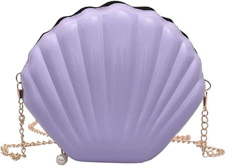 AIBEARTY Cute Seashell Shape Crossbody Purse Small Shoulder Bag with Chain for Women Little Girls | Amazon (US)