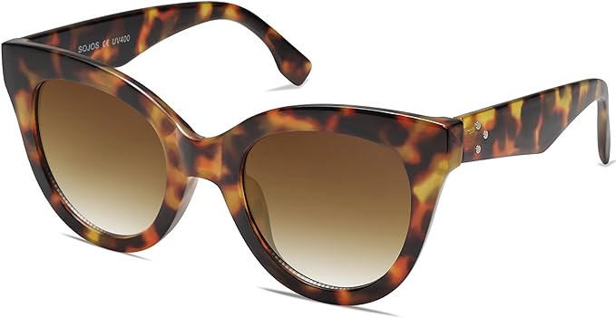 SOJOS Retro Oversized Cateye Sunglasses for Women Large Vintage Trendy Shades SJ2074 | Amazon (US)