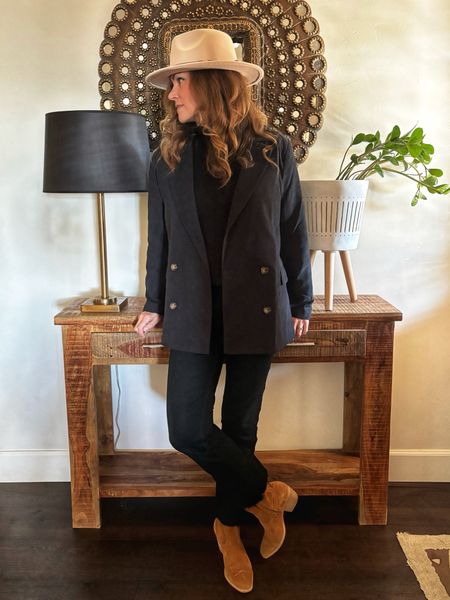 Work outfit for 2024.  Loving this oversize blazer.  I call this look professional cowgirl 😂🤷‍♀️

#LTKover40 #LTKworkwear #LTKfindsunder50