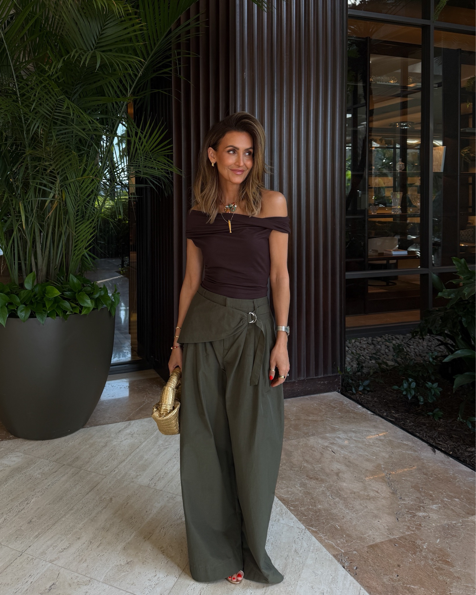 What I wore for the ShopbopxFrame party last night! Wearing a 4 on the trousers and the waist line is so flattering!

#LTKSeasonal #LTKTravel #LTKOver40