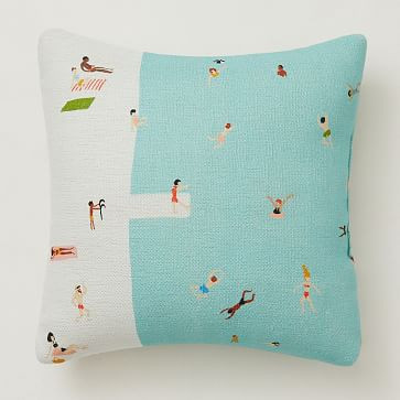 Diving Pool Indoor/Outdoor Pillow | West Elm (US)