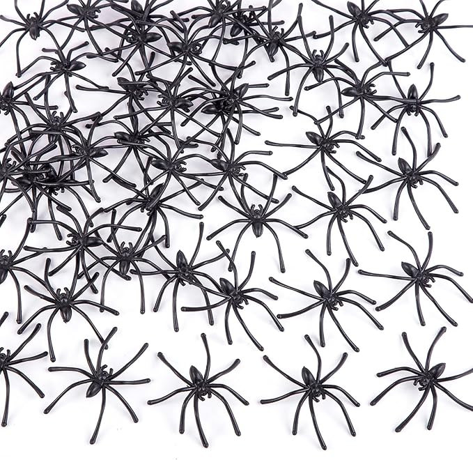 120 Pieces Halloween Realistic Plastic Spiders Black Small Spider Toys Fake Spiders Prank Props f... | Amazon (US)