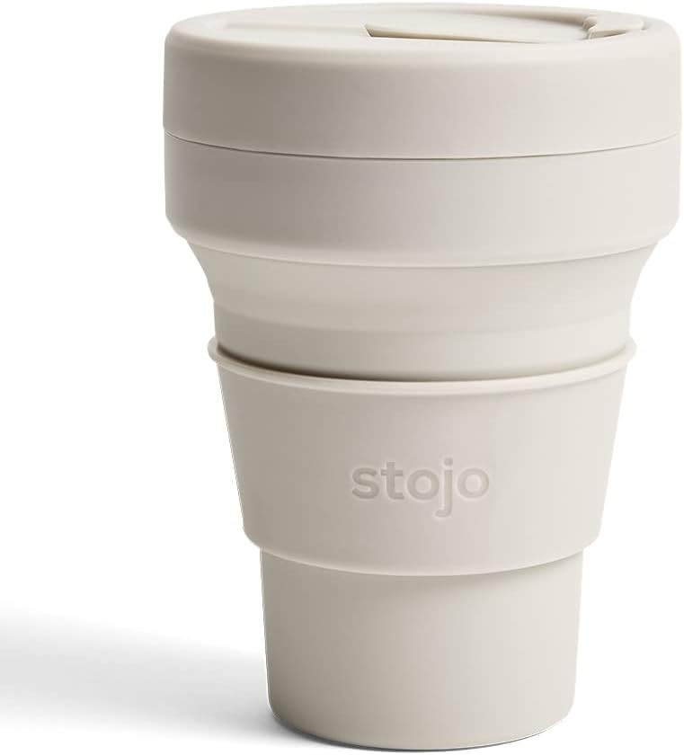 STOJO Collapsible Travel Cup - Reusable To-Go Pocket Size Silicone Bottle for Hot and Cold Drinks... | Amazon (US)