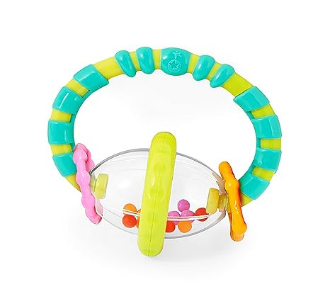 Bright Starts Grab & Spin Baby Rattle & BPA-Free Teether Toy, Ages 3 Months+ | Amazon (US)