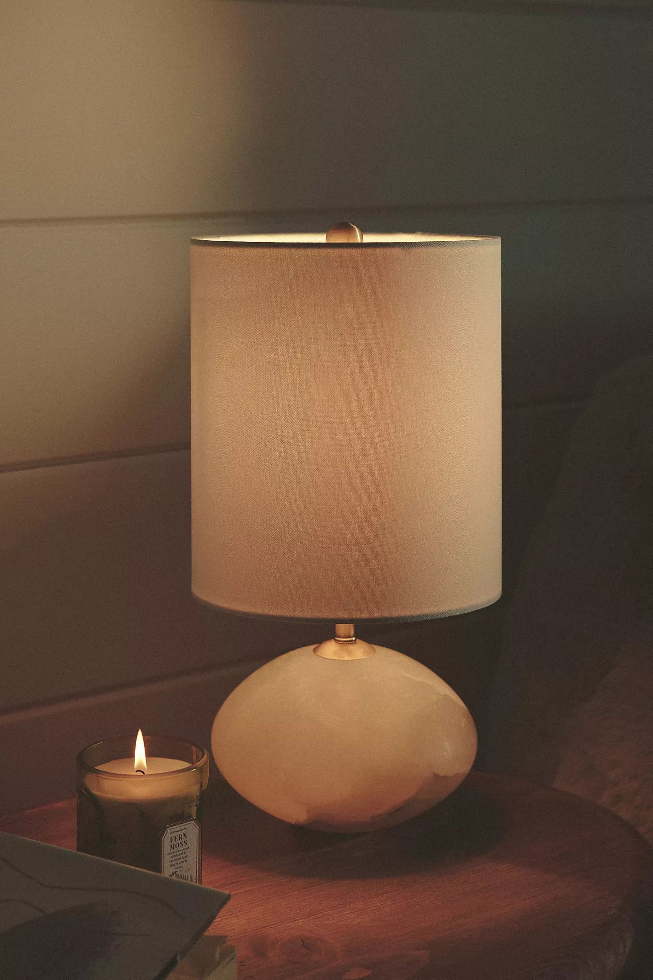 Alabaster Mini Orb Table Lamp | Anthropologie (US)