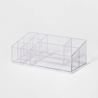 Bathroom Plastic 9 Slot Mixed Cosmetic Organizer Clear - Brightroom™ | Target