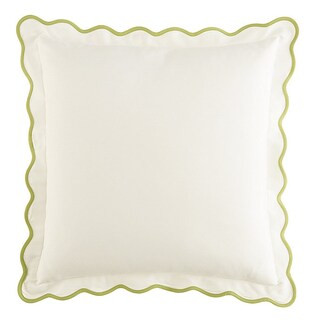 Scalloped Outdoor Pillow Cover - Black/White - 20" x 20" - Ballard Designs | Ballard Designs, Inc.
