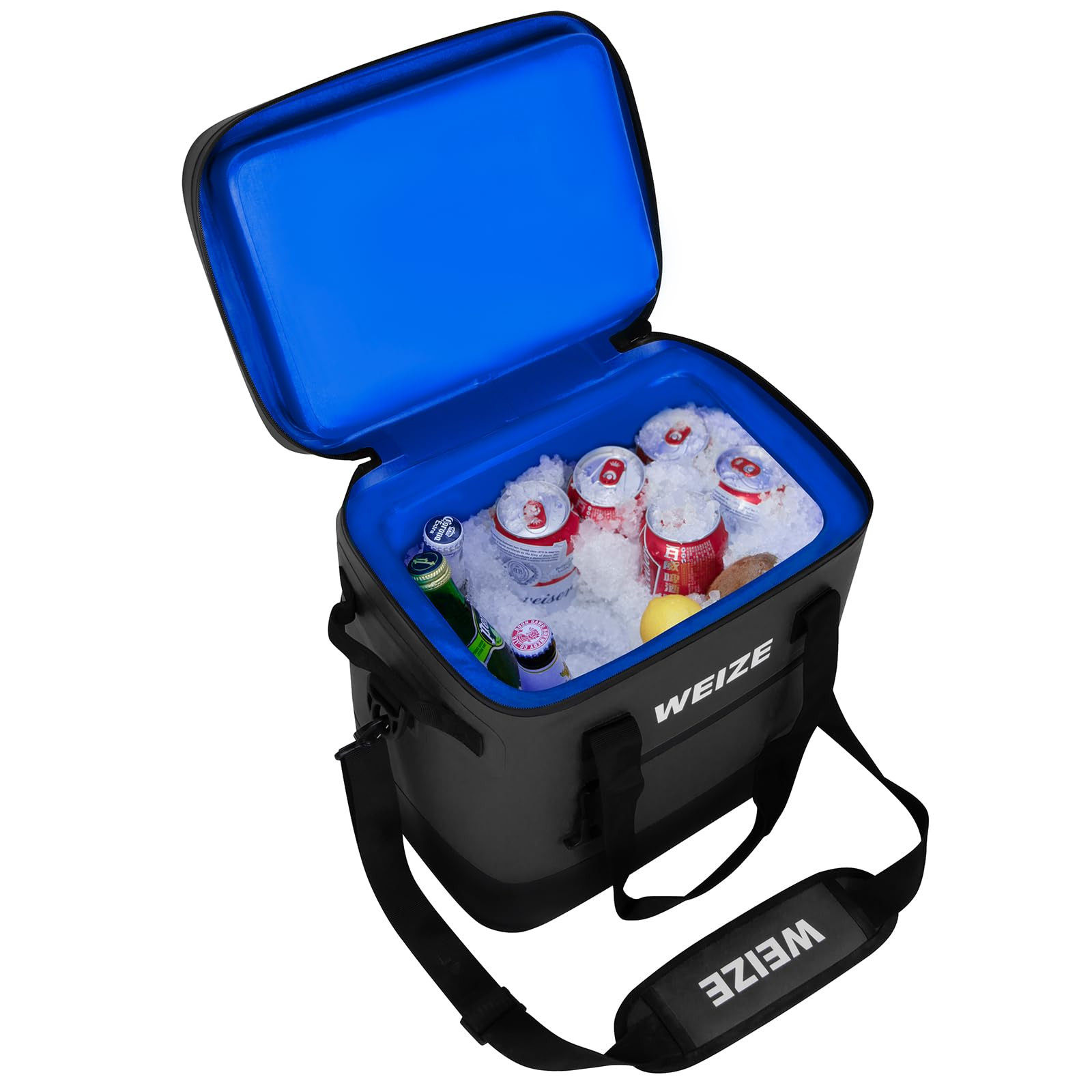 WEIZE Premium Deep Freeze Hard-Shell Cooler, Longer Ice Retention, 24 Can Portable Beach & Camping Cooler, Heavy-Duty Waterproof TPU Exterior & Seams, Crush-Proof Insulation, Leak-Proof Zipper | Amazon (US)