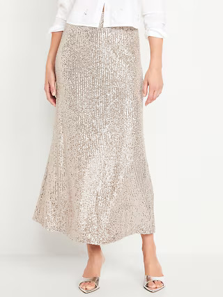 High-Waisted Sequin Maxi Skirt | Old Navy (US)