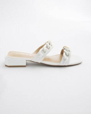 White Chain Link Sandals | Chico's