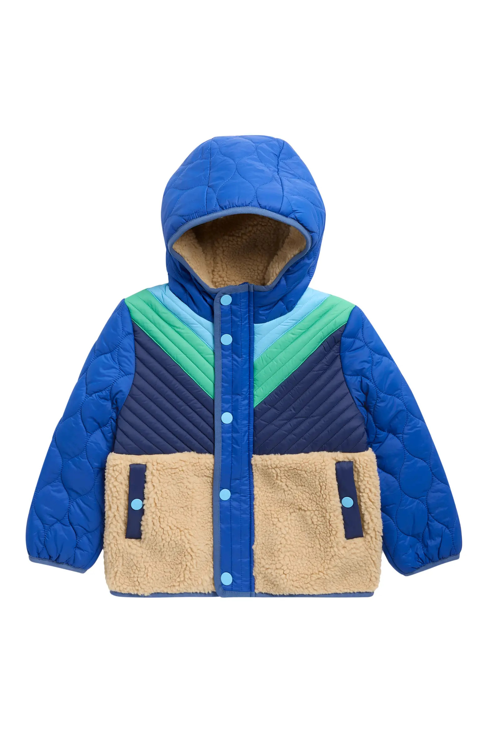 Kids' Chevron Quilted Fleece Jacket (Men) | Nordstrom | Nordstrom