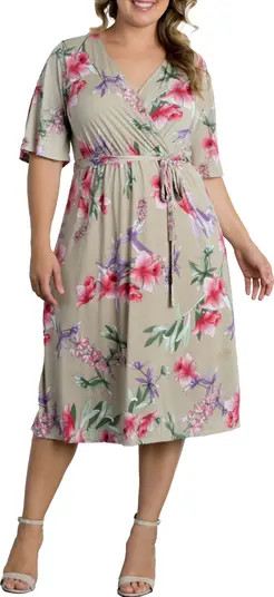 Kiyonna Melody Floral Faux Wrap Dress | Nordstrom | Nordstrom