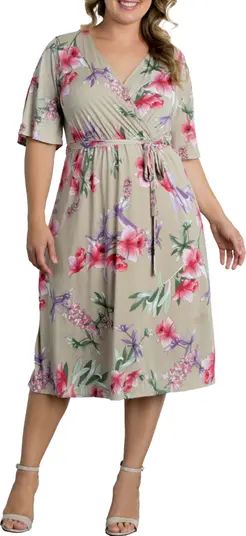 Kiyonna Melody Floral Faux Wrap Dress | Nordstrom | Nordstrom