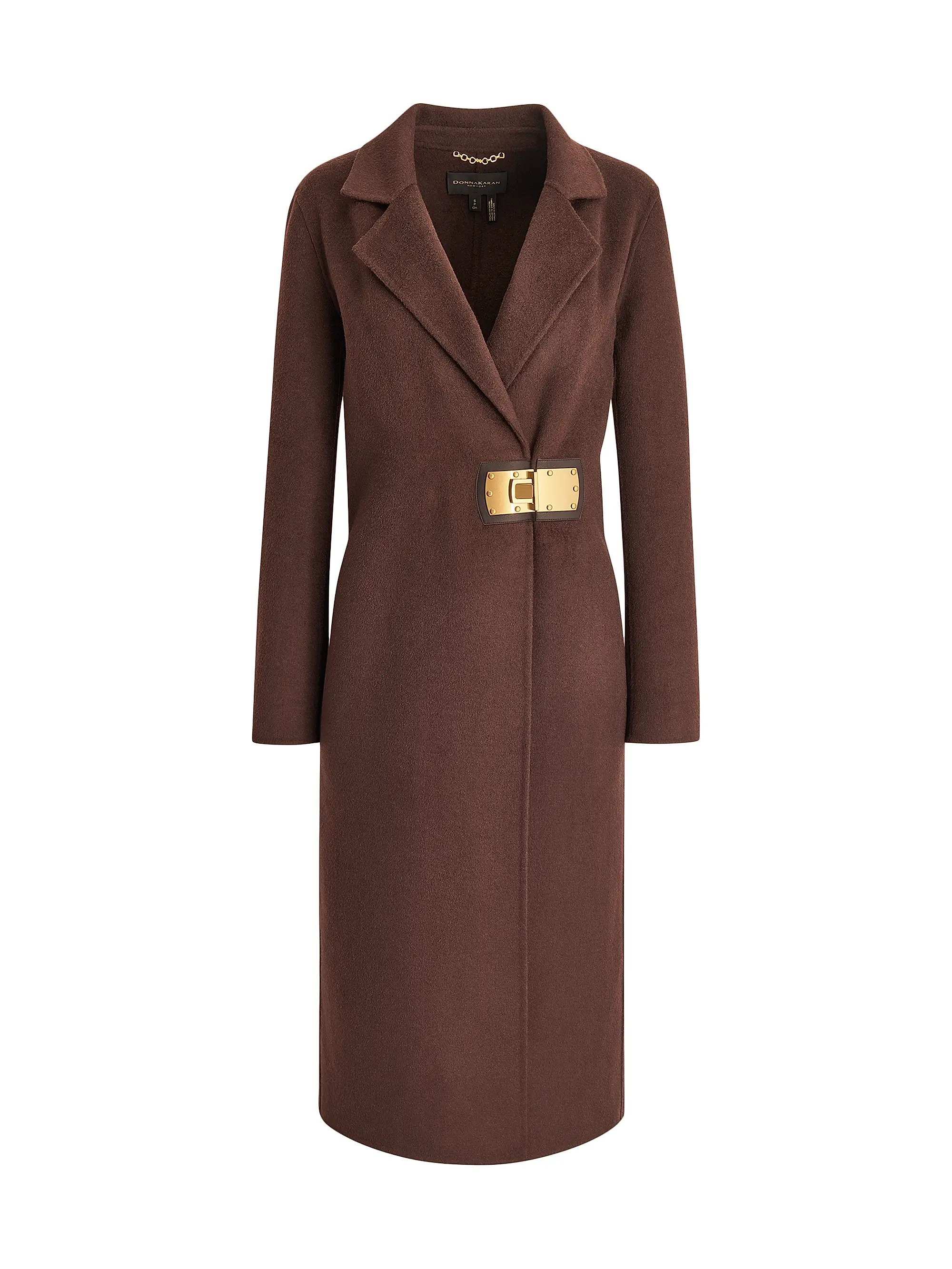 Wool-Blend Buckle-Detail Coat | Saks Fifth Avenue