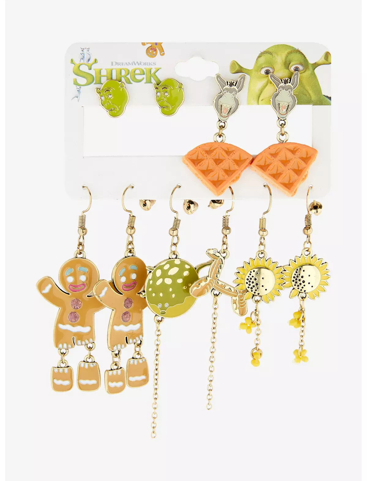 DreamWorks Shrek Donkey, Gingy, and Shrek Earring Set — BoxLunch Exclusive | BoxLunch
