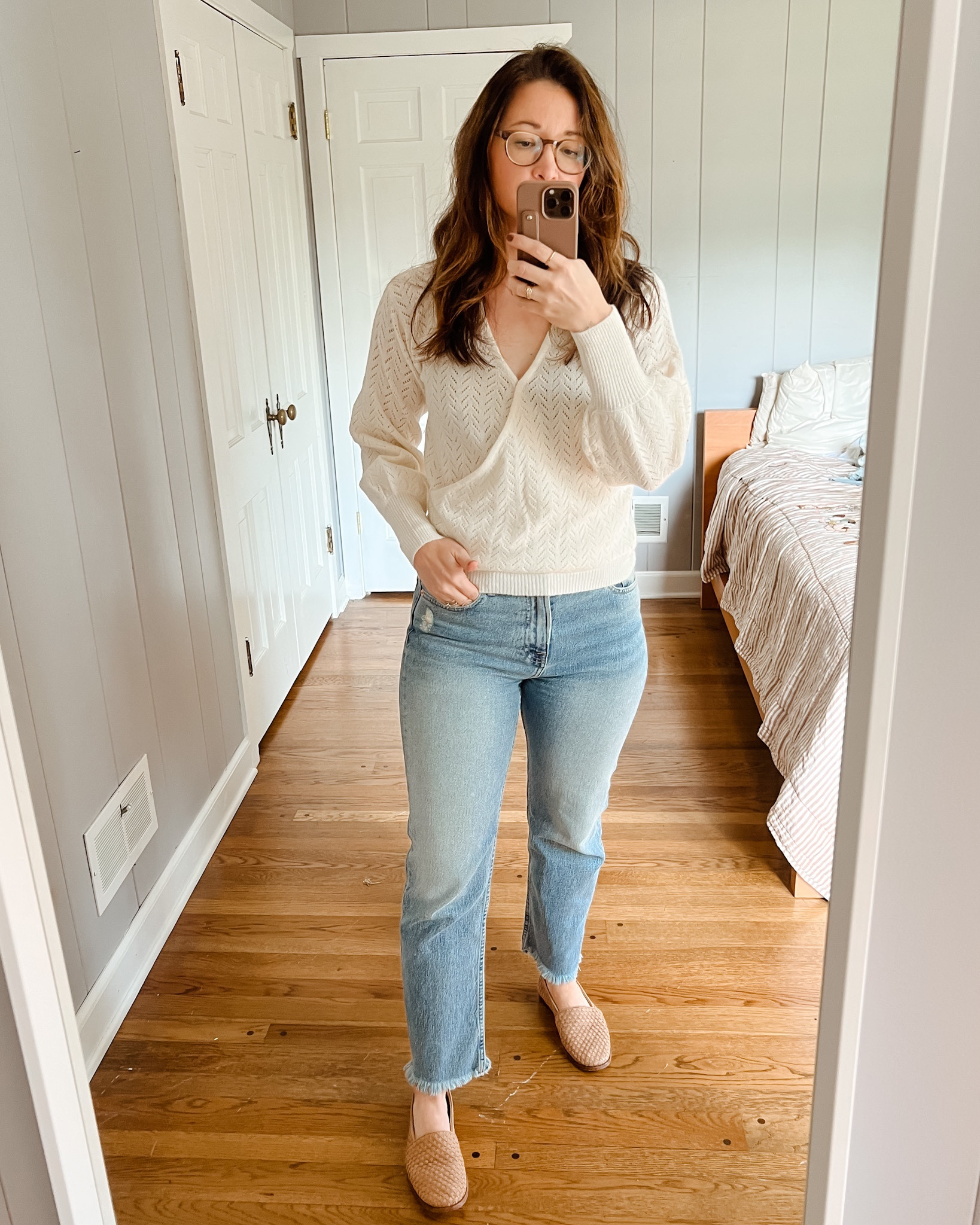 ABLE Fall sweaters & straight leg jeans. TTS. I’m wearing my usual size small. 

#LTKSeasonal #LTKunder100