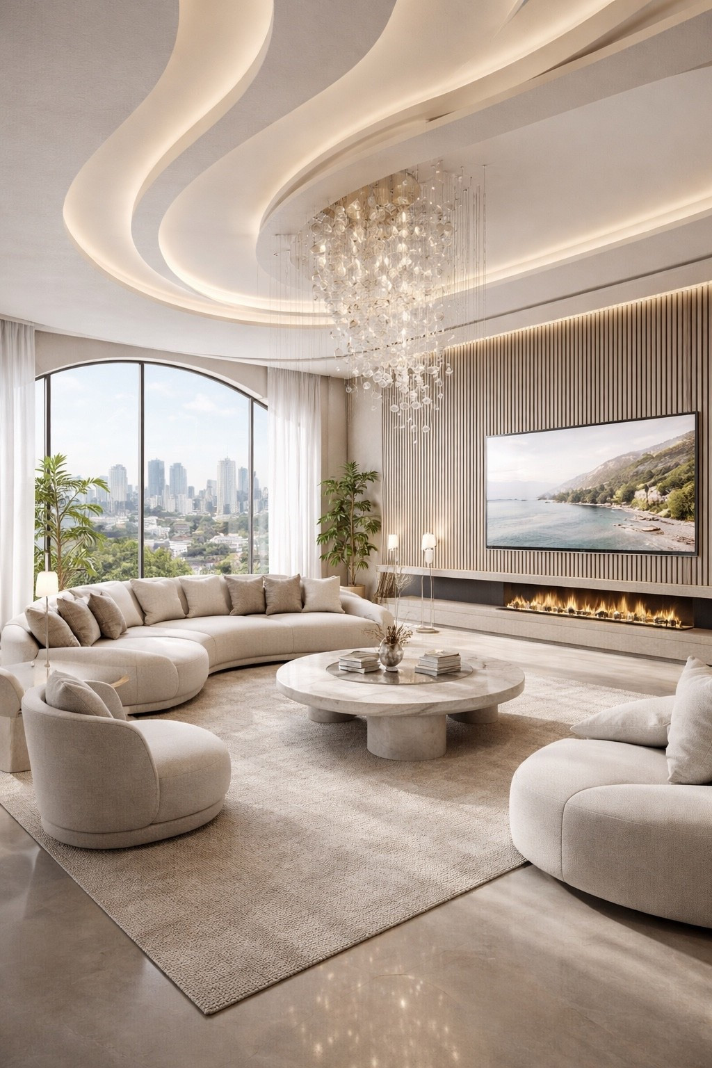 A dreamy living room with curved seating, warm neutrals, and an elegant high-end feel.

#livingroomideas #luxurylivingroom #modernlivingroom #livingroomdecor #softminimalism #warmminimalism #neutralhome #beigehome #homedecor #interiordesign #elegantinteriors #modernluxury #cozyhome #organicmodern #homeinspo #designinspo #wayfairhome #ltkhome #ltkdecor #ltkdesign #ltkfinds #ltkit #shopthelook #pinteresthome #serenehome #minimalhome #neutraldecor #cozylivingroom #decorinspo #luxuryinteriors