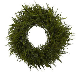24"" Cedar Wreath by Nearly Natural | QVC