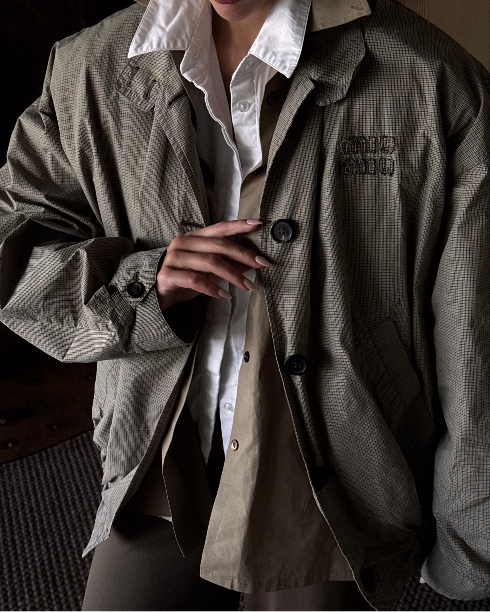 Miu Miu bomber jacket, Rowan Rose white shirt, The Frankie Shop sleeveless shirt, Klayd trousers, Miu Miu trainers 🤎

#LTKtravel #LTKspring #LTKuk