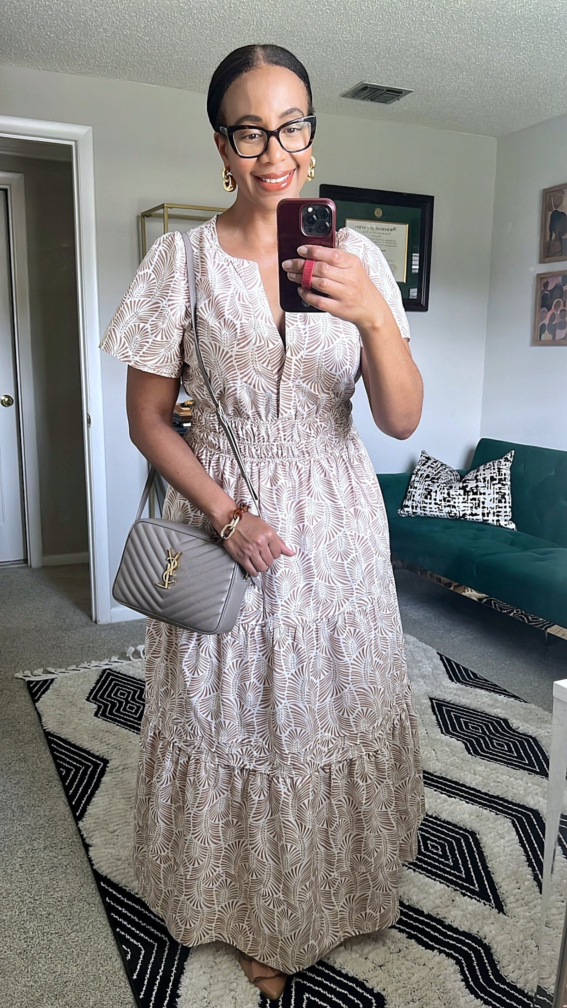 Outfits Lately - Easter Sunday OOTD

My Easter Sunday Church Outfit of the Day. This is one of my go-to dresses that's perfect for the office or a Sunday brunch. This is an old print, but I linked several of the newer patterns and colors.

Anthropologie Somerset Maxi Dress (medium)
JCrew Rounded Chainlink Earrings
YSL Lou Camera Bag (old)
Clare V. Resin Tortoise Link Bracelet (old)
J.Crew Factory Bow Flats (old)

Sunday outfit, church outfit, Sunday Best, Sunday church outfit, spring transition, business casual, spring style, Sunday Brunch Look

#LTKSeasonal #LTKOver40 #LTKStyleTip #LTKShoeCrush #LTKMidsize #LTKWorkwear