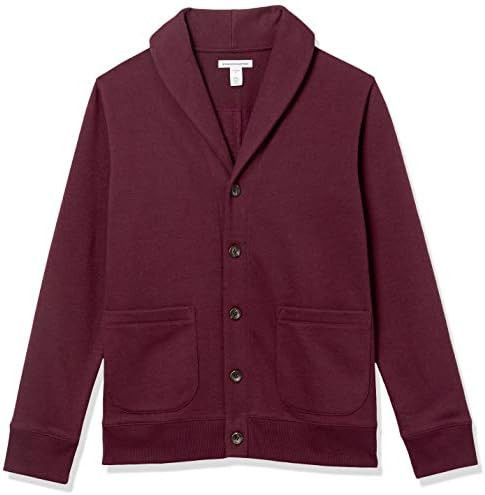 Amazon Essentials Men's Long-Sleeve Fleece Shawl-Collar Cardigan | Amazon (US)